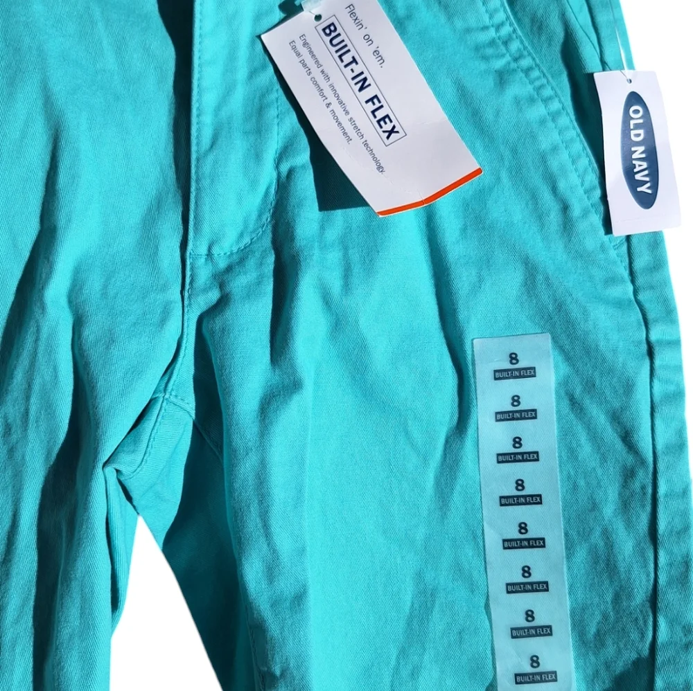 NWT Boys Old Navy Straight Built-in Flex Shorts Size 8 Teal NEW